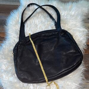 Libaire Black Leather Laptop Bag